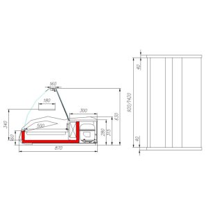 Витрина холодильная настольная Carboma A87 SM 1,0-1 (ВХС-1,0 Арго) (цвет по схеме стандарт) - Изображение 4