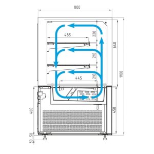 Витрина кондитерская Carboma KC78-110 VV 0,9-1 (9005) - Изображение 6