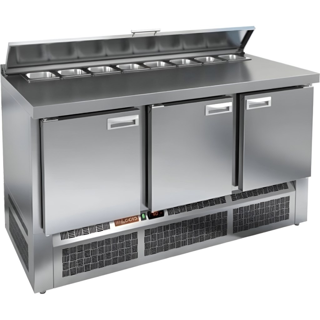 Стол холодильный для салатов HiCold SLE2-111GN (1/6) З с крышкой