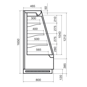 Горка холодильная Dazzl Vega DG 080 H160 Plug-in 90/125 - Изображение 3
