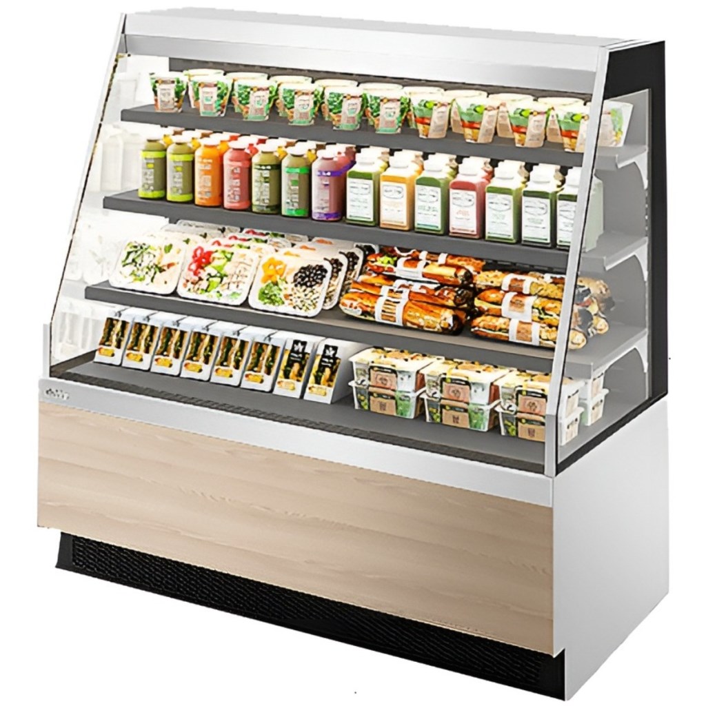 Витрина кондитерская Chilz VETE KUB OF 130 белый глянец, шлифованная нержавейка, ясень