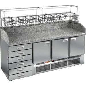 Стол холодильный для пиццы HiCold PZE4-111/GN камень