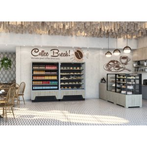 Горка холодильная Carboma FC20-07 VM 1,0-2 0030 (версия 2.0) (9006-9005) (бок металл с зеркалом) - Изображение 2