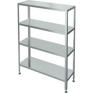 Стеллаж с 4-я сплошными полками МХМ С-4-0,4/1,5/1,8 (нержавейка) 